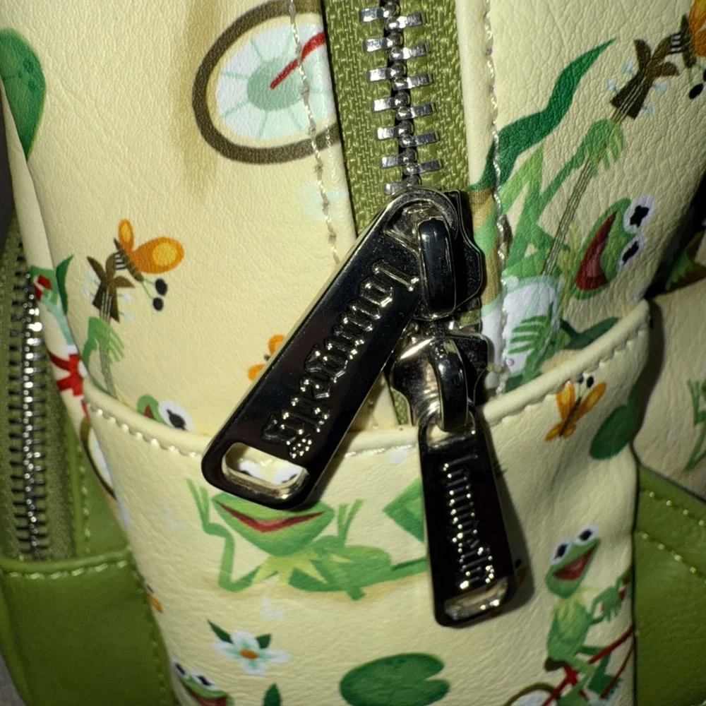 Walt Disney World Parks Muppets Kermit The Frog Mini Loungefly Backpack EUC